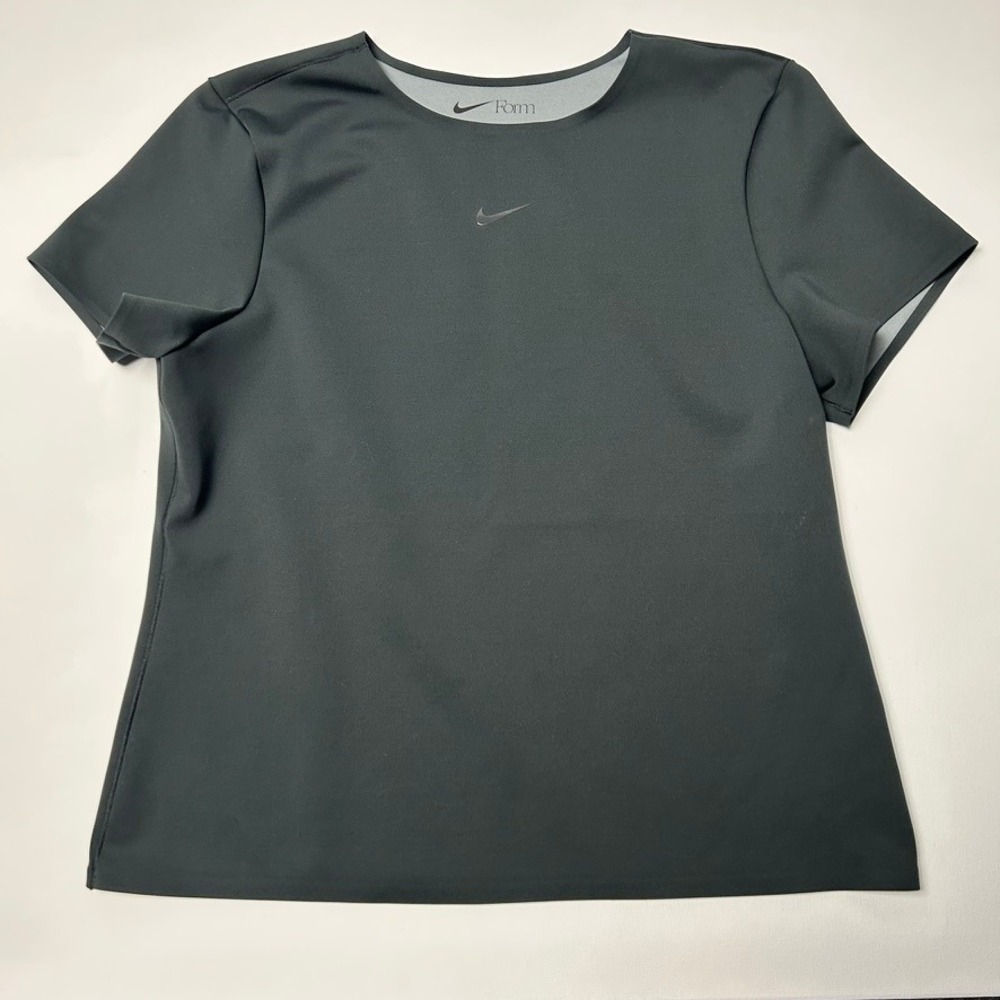 Nike Form Women Stealth Evaporation Athletic Black Shirt L Training Running Gym